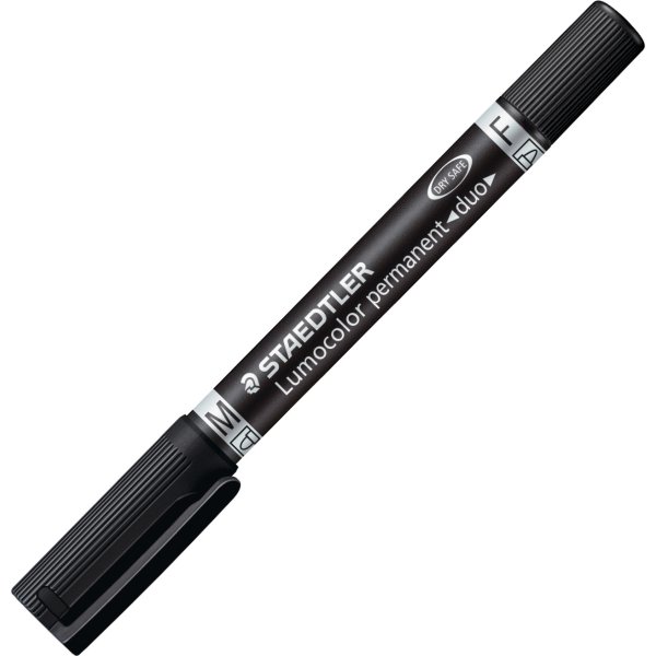Staedtler 348 Duo Permanent Marker | Sort