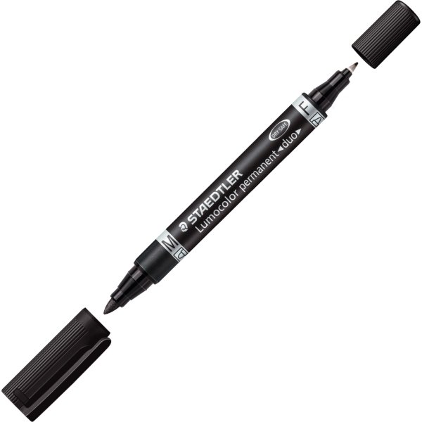 Staedtler 348 Duo Permanent Marker | Sort