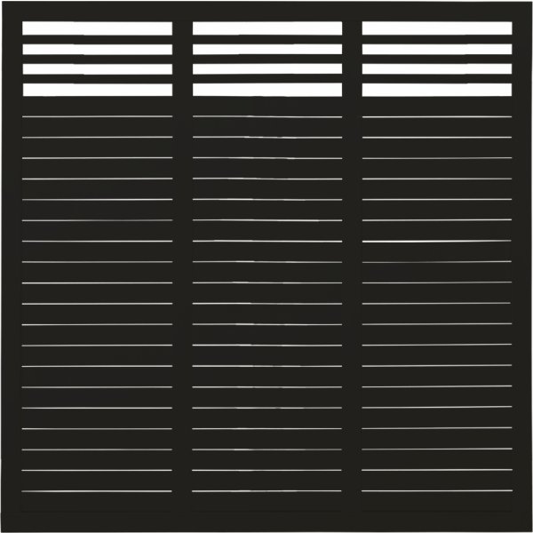 Plus Decora Træhegn, sort, 180x180 cm.