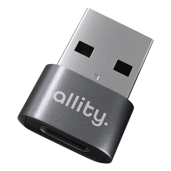 Allity ABA-101 OTG USB-C til USB-A adapter, grå
