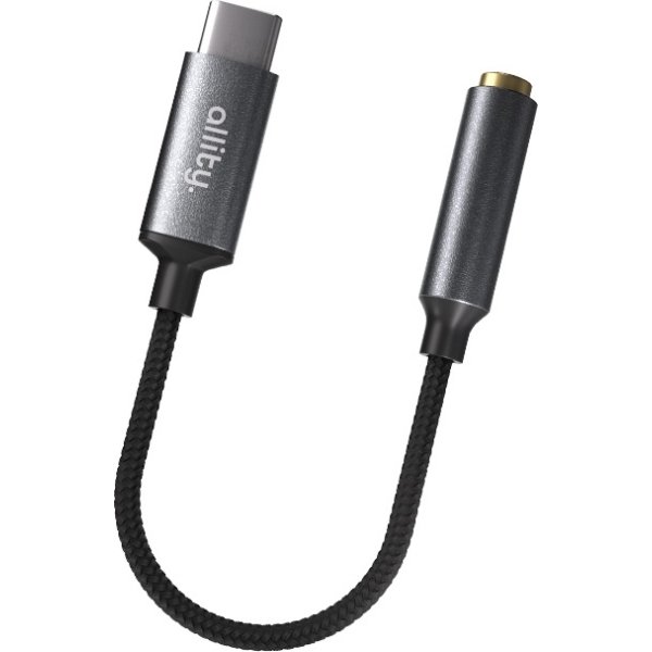 Allity ABA-200 USB-C til jack 3,5mm adapter, grå