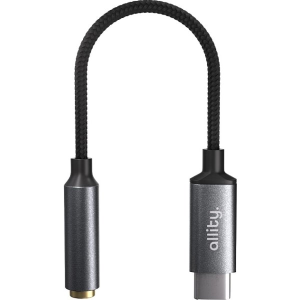 Allity ABA-200 USB-C til jack 3,5mm adapter, grå
