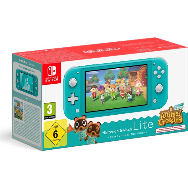 Nintendo Switch Lite Animal Crossing, 32GB, Turkis