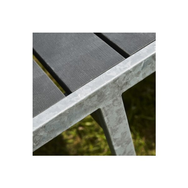 Bord-bænkesæt NJORD, antracitgrå nonwood, stålstel