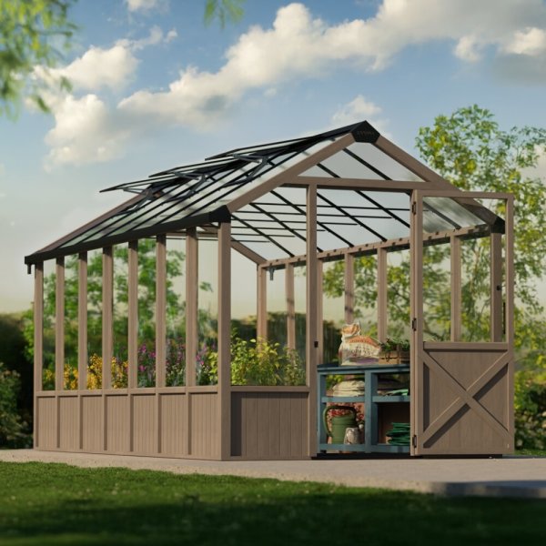 Palram Canopia Drivhus Natura, cedertræ, 12 m2