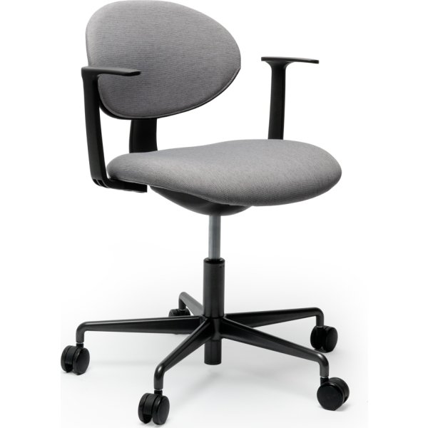 Roma konferencestol m/armlæn og tilt, grå