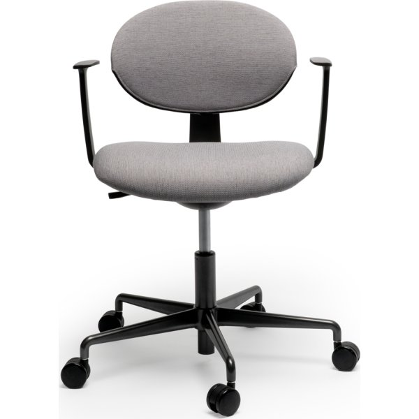 Roma konferencestol m/armlæn og tilt, grå