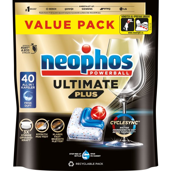 Neophos Opvasketabs | Ultimate Plus | 40 stk