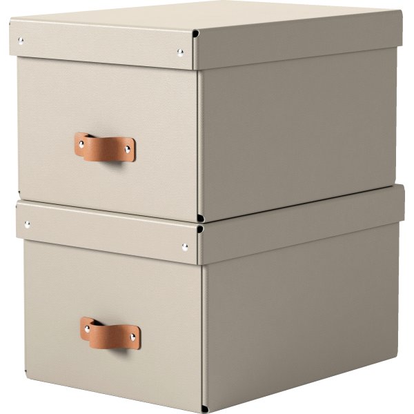 Leitz Puro Boks m. låg | M  | Beige | 2 stk.