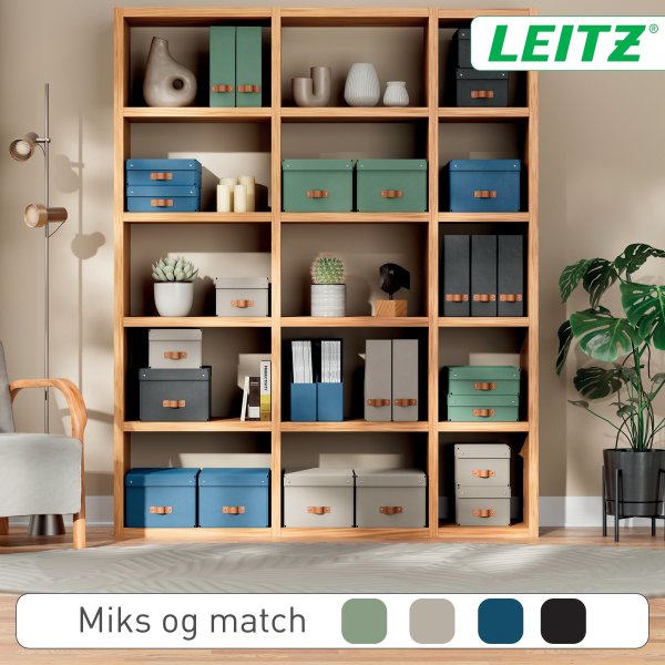 Leitz Puro Boks m. låg | M  | Blå | 2 stk.