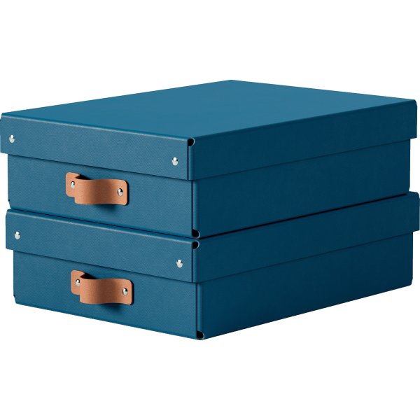 Leitz Puro Boks m. låg | M lav | Blå | 2 stk.