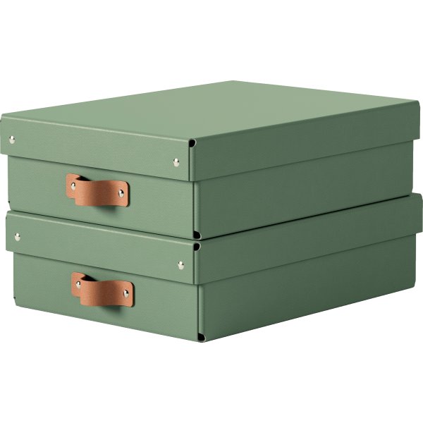 Leitz Puro Boks m. låg | M lav | Grøn | 2 stk.