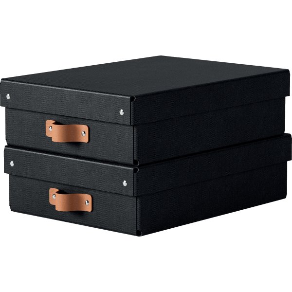 Leitz Puro Boks m. låg | M lav | Sort | 2 stk.