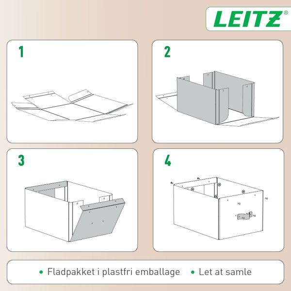 Leitz Puro Boks m. låg | M lav | Sort | 2 stk.