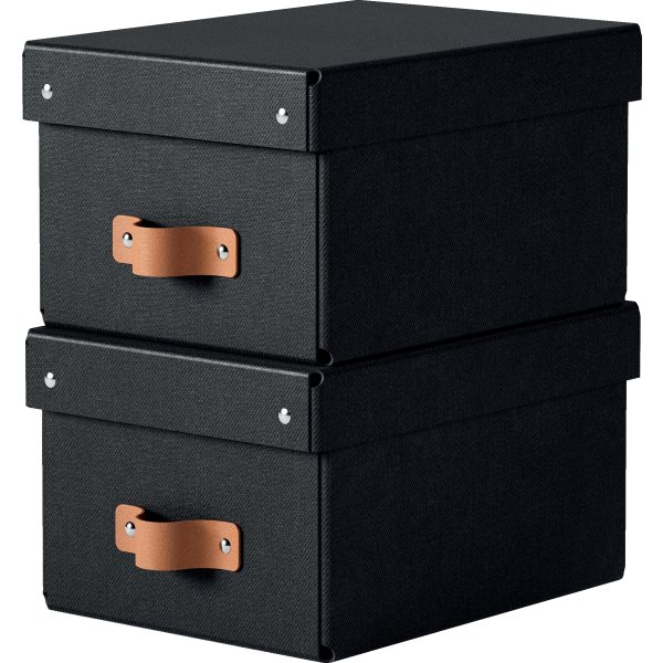 Leitz Puro Boks m. låg | S | Sort | 2 stk.