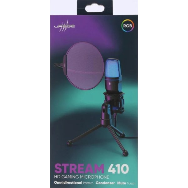 Urage stream 410 HD mikrofon, sort