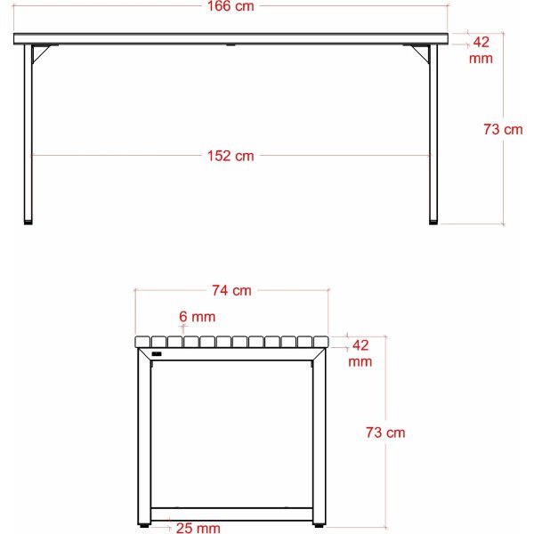 Plus Trend Living Plankebord, Thermowood/sort