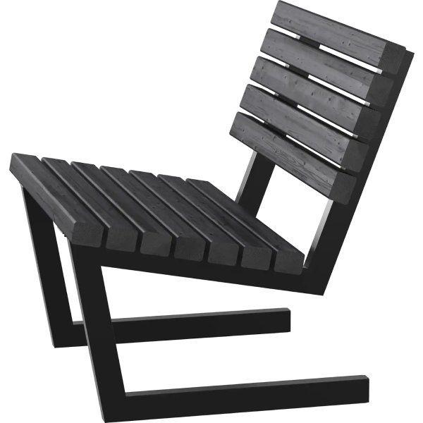 Plus Siesta Living Loungestol, 75 cm, sort