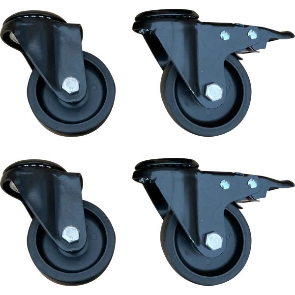 Plus Cubic Blomsterkasse m/hjul 87x50x73, sort