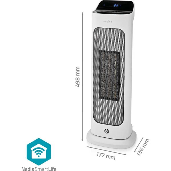 Nedis SmartLife Keramisk PTC Varmeblæser, 2000W