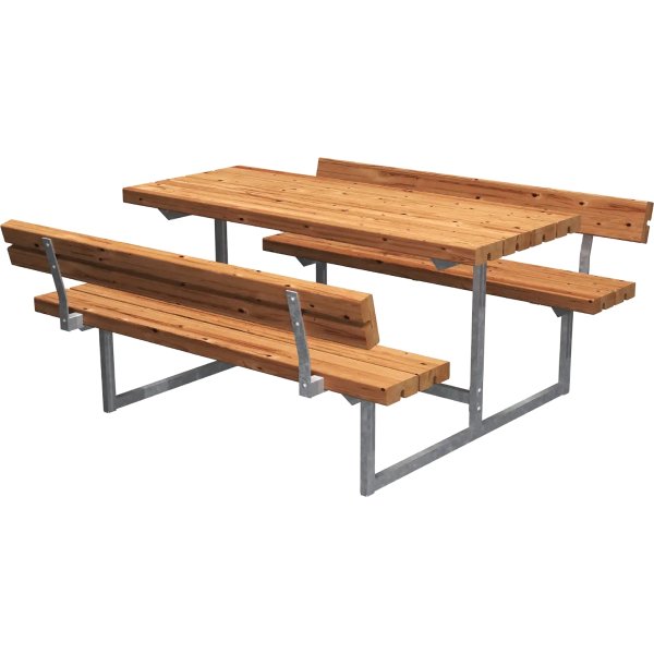 Plus Basic Junior bord/bænkesæt+ryglæn, Thermowood