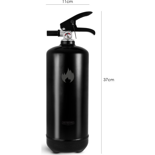 Housegard Pulverslukker | 2 kg | Sort