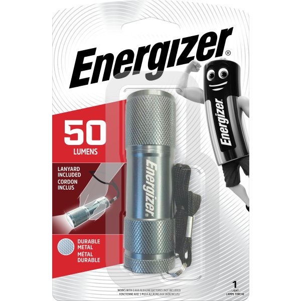 Energizer LED metal lommelygte, 3xAAA, 50lm