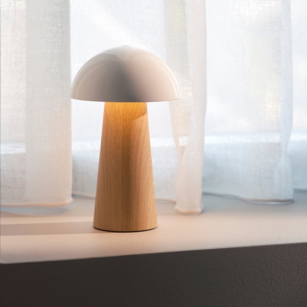Kreafunk Bello Bærbar Lampe, lyst træ
