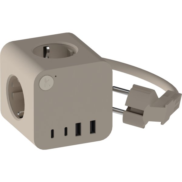 Kreafunk Ambie Wired Strømstation, ivory sand