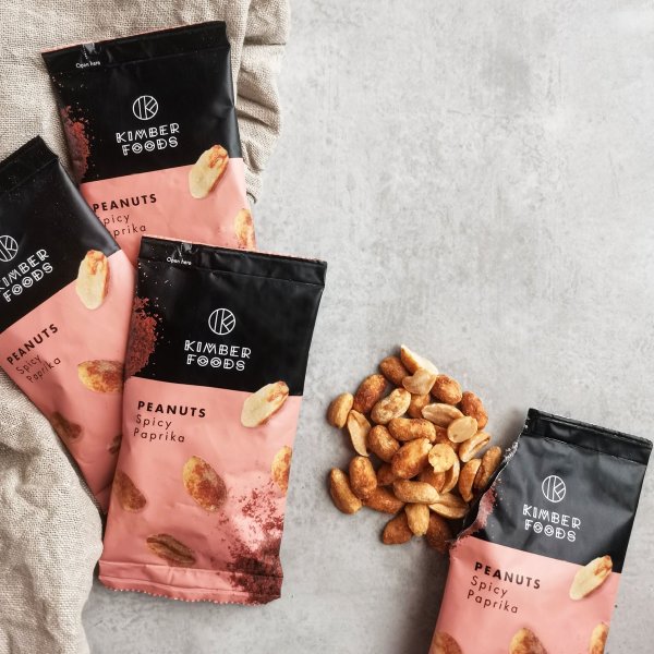 Kimber Foods Peanuts Spicy Paprika, 48 poser á 15g