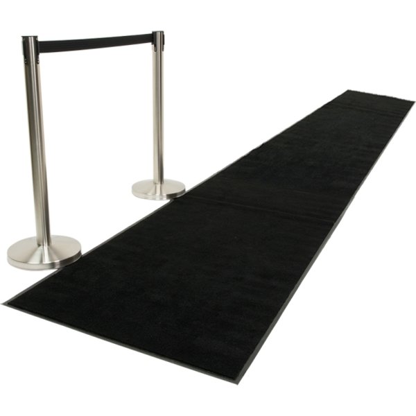Skridsikker tæppe/måtte, 400x90 cm, sort