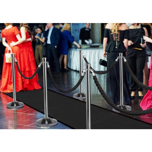 Skridsikker tæppe/måtte, 400x90 cm, sort