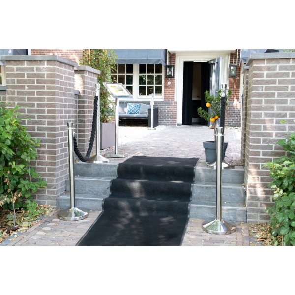 Skridsikker tæppe/måtte, 400x90 cm, sort