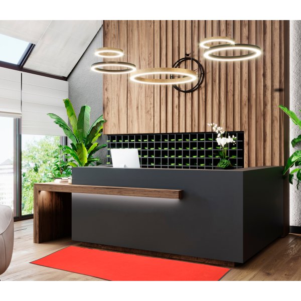 Skridsikker tæppe/måtte, 400x90 cm, rød