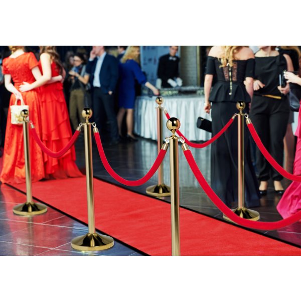 Skridsikker tæppe/måtte, 400x90 cm, rød