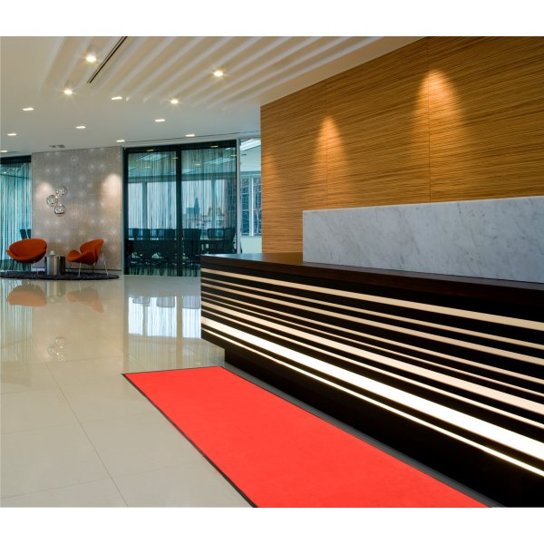 Skridsikker tæppe/måtte, 400x90 cm, rød