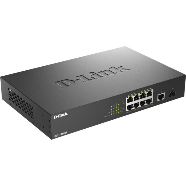 D-LINK Switch, 10-Port, Desktop, Gigabit, PoE+