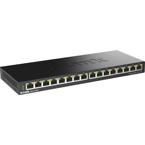 D-LINK Switch, 16-Port 10/100/1000Mbps Gigabit