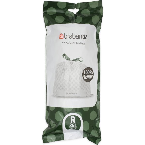 Brabantia Affaldspose R | 36 L | Hvid | 20 stk.