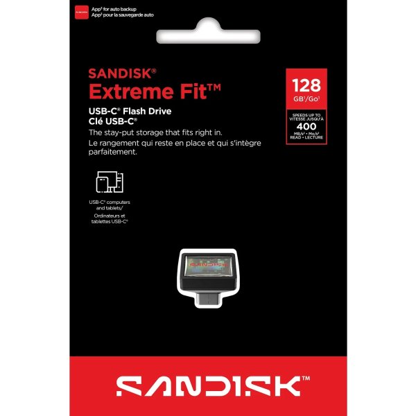Sandisk USB Drev Extreme Fit 3.2 128GB