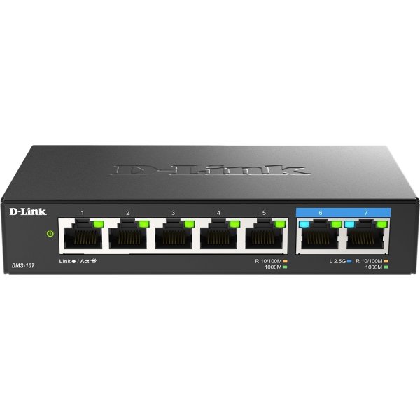 D-LINK Switch, 6-port, Multi-Gigabit