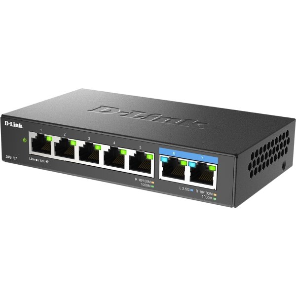 D-LINK Switch, 6-port, Multi-Gigabit