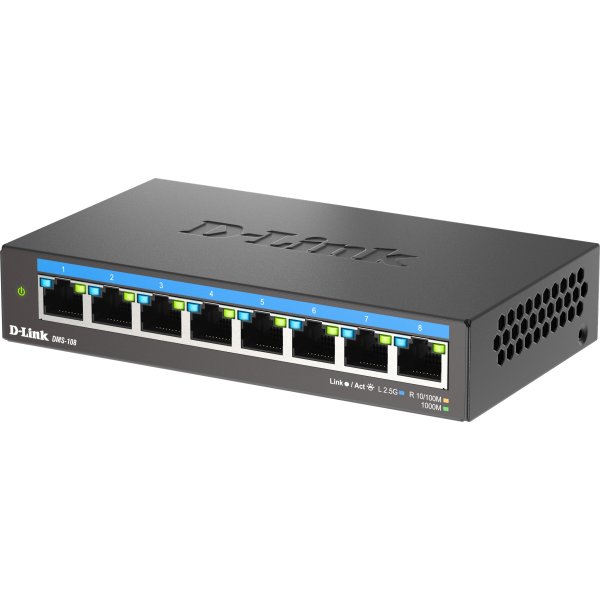 D-LINK Switch, 8-Port, Multi-Gigabit