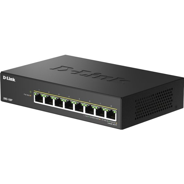 D-LINK Switch, 8-Port, 2.5G Multi-Gigabit, PoE++