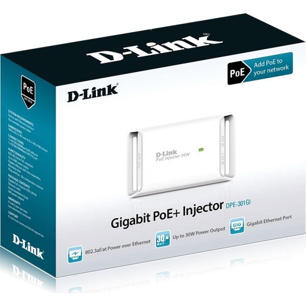 D-LINK Injektor, 1-Port Gigabit 30W PoE