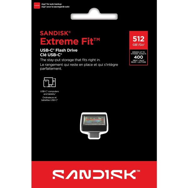 Sandisk USB Drev Extreme Fit 3.2 512GB
