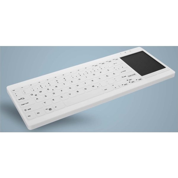 ACTIVE KEY Tastatur, Mini, Hvid, Touchpad
