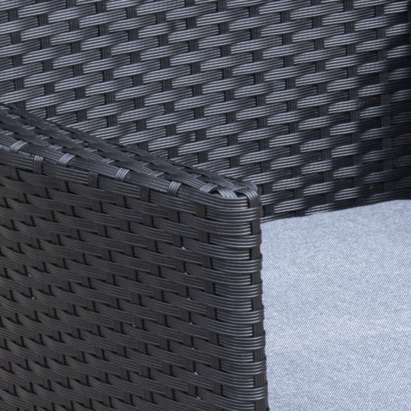 OUTDOOR havesofa 2-pers. med bord, sort