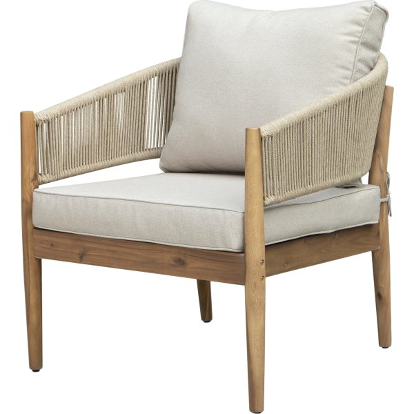 Fiji Loungesæt 4 pers. med hynder, akacietræ/natur