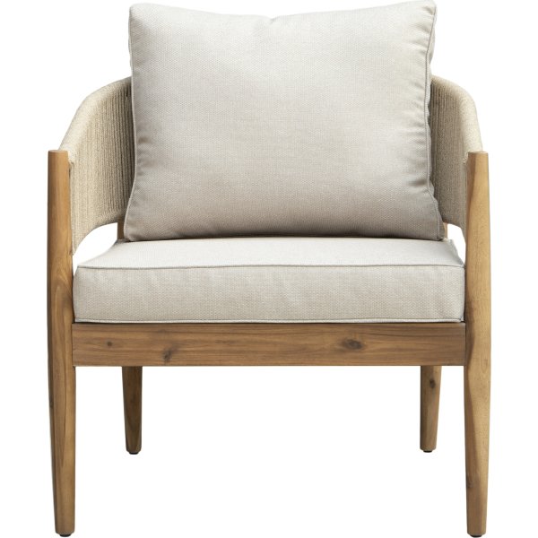 Fiji Loungesæt 4 pers. med hynder, akacietræ/natur